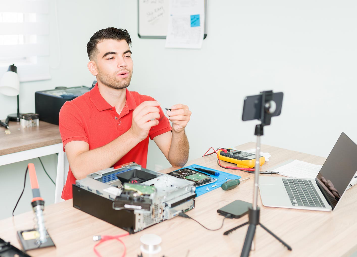 old woman is smiling